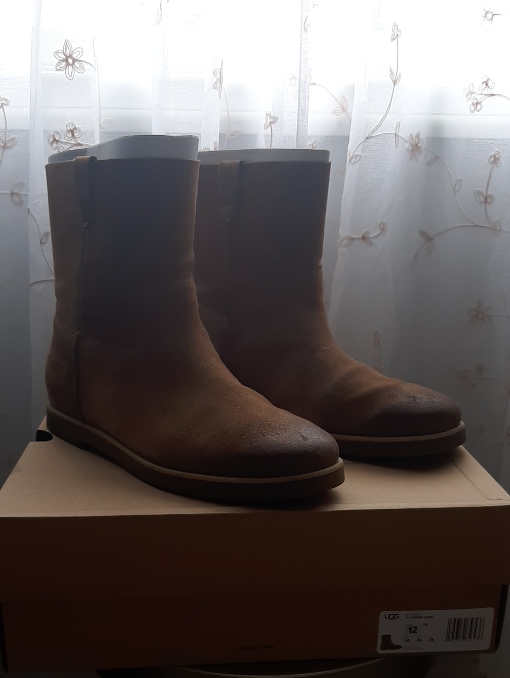 UGG W/Josefene Short Chestnut Suede Boots Sz 12